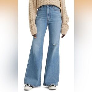 Women's Levi Light Blue Ribcage Bell Flare Jeans